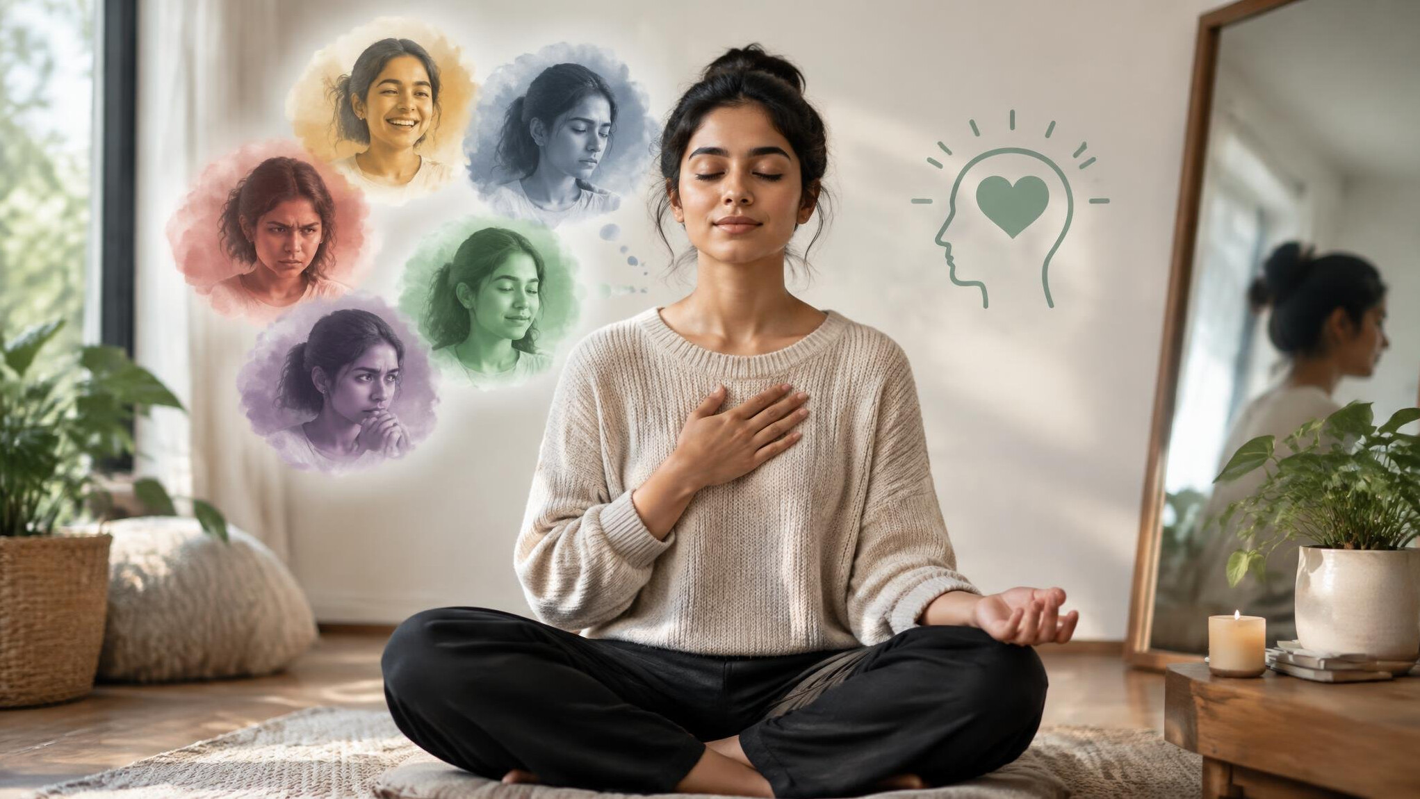 person reflecting on emotions