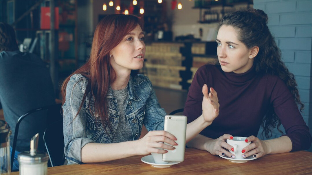 person having deep conversation